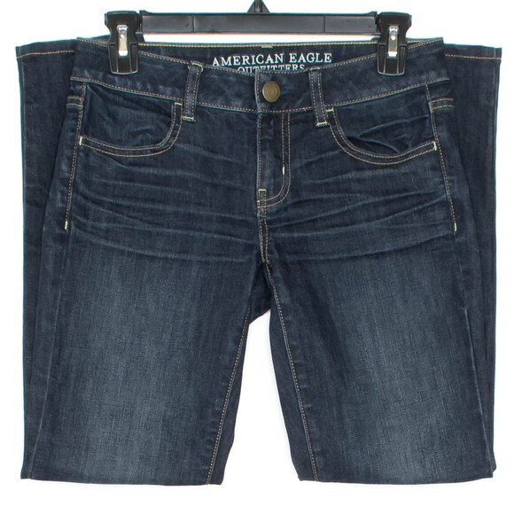 American Eagle Womens Jeans Jegging Super Stretch Zip Fly Blue Size 2 KY - Picture 1 of 3